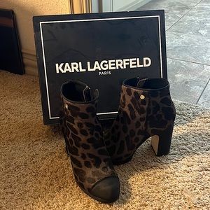 Karl Lagerfeld 7.5 choc/black Leo Hair
